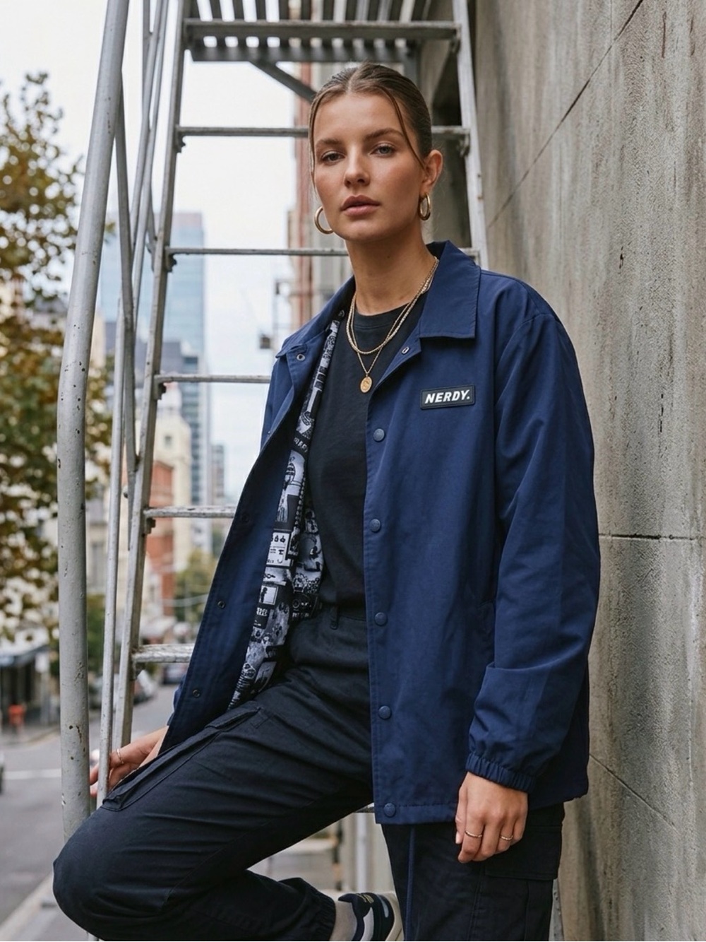 NERDY Korean Street Couture Coach Jacket